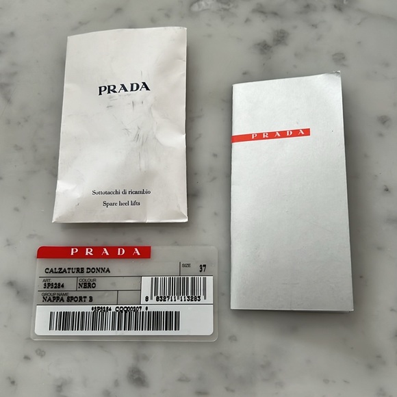 Prada Calzature Donna Nero Nappa Sport Booties size 37 - Picture 11 of 13